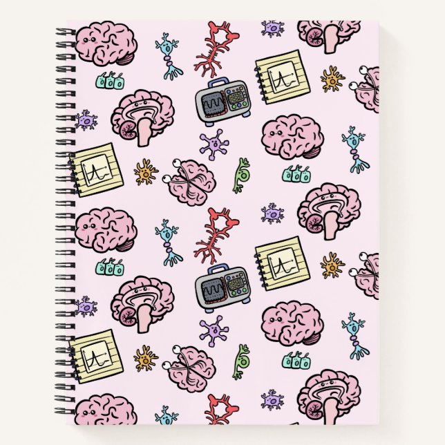 Cuaderno Patrón de neurociencia lindo (Anverso)
