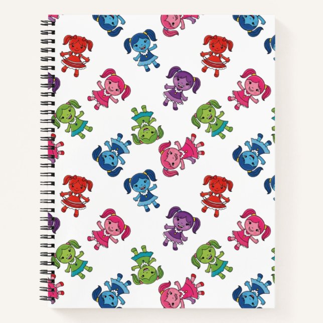 Cuaderno Patrón de Niña Pequeña Adorable (Anverso)
