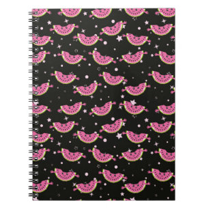 Cuaderno Patrón de niños lindos Helado colorido en el abstr