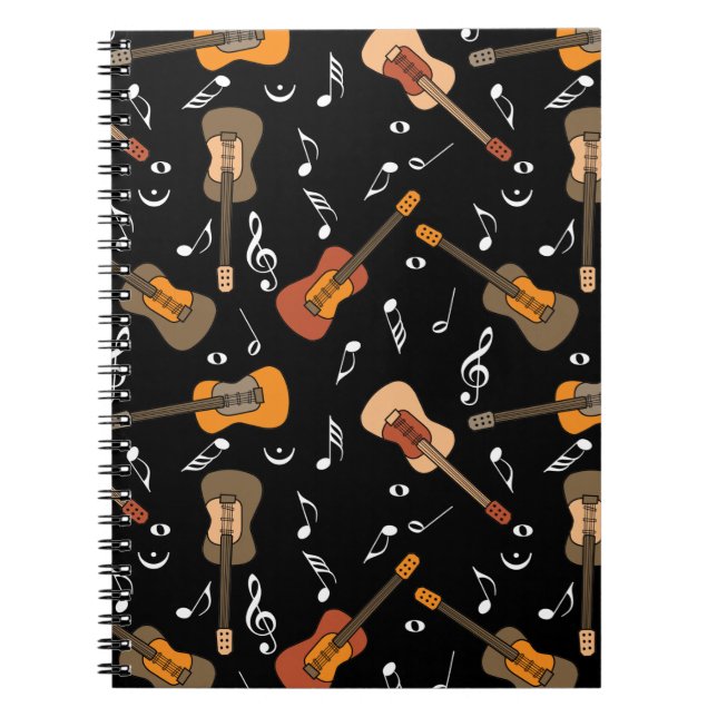 Cuaderno Patrón de notas de música guitarra (Frente)