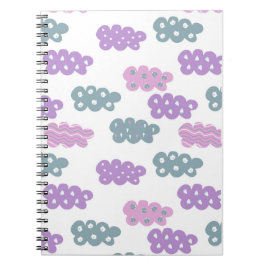 Cuaderno patrón de nube pastel