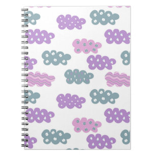 Cuaderno patrón de nube pastel