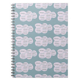 Cuaderno patrón de nube y rama