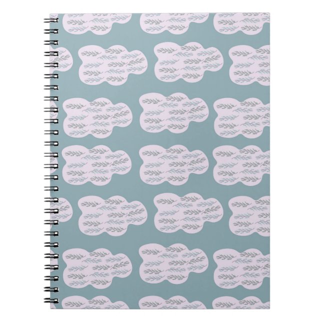 Cuaderno patrón de nube y rama (Frente)