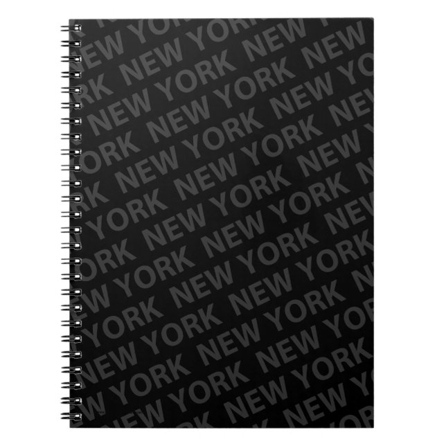 Cuaderno Patrón de Nueva York Gris oscuro (Frente)