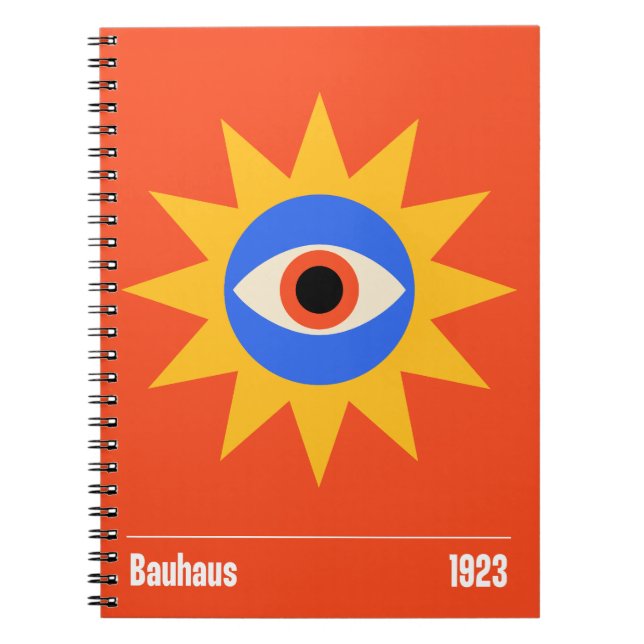 Cuaderno Patrón de ojo de sol Bauhaus (Frente)