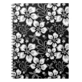 Cuaderno PATRÓN DE OLA DE JUNGla EN NEGRO