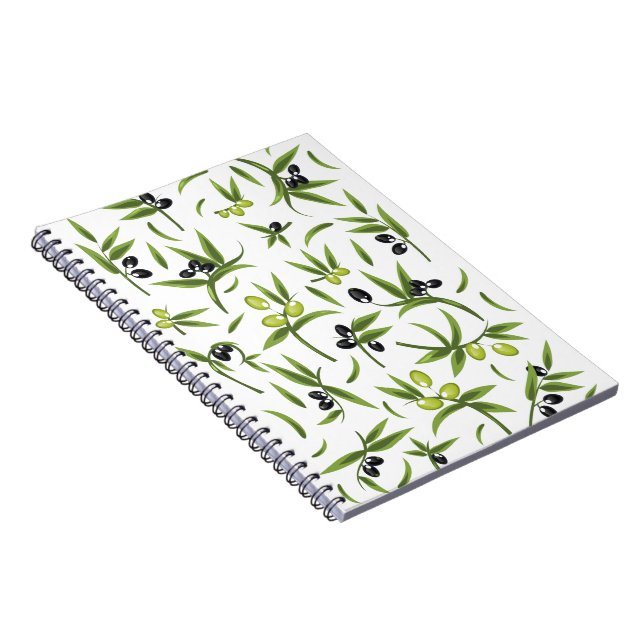 Cuaderno Patrón de oliva vintage (Lado Derecho)