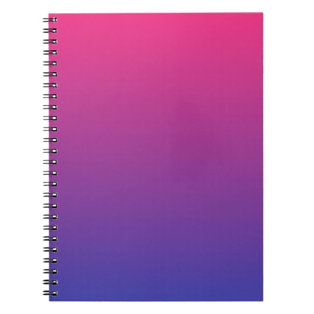 Cuaderno Patrón de Ombre Rosa y Púrpura (Frente)
