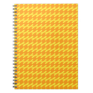 Cuaderno Patrón de onda amarillo y naranja