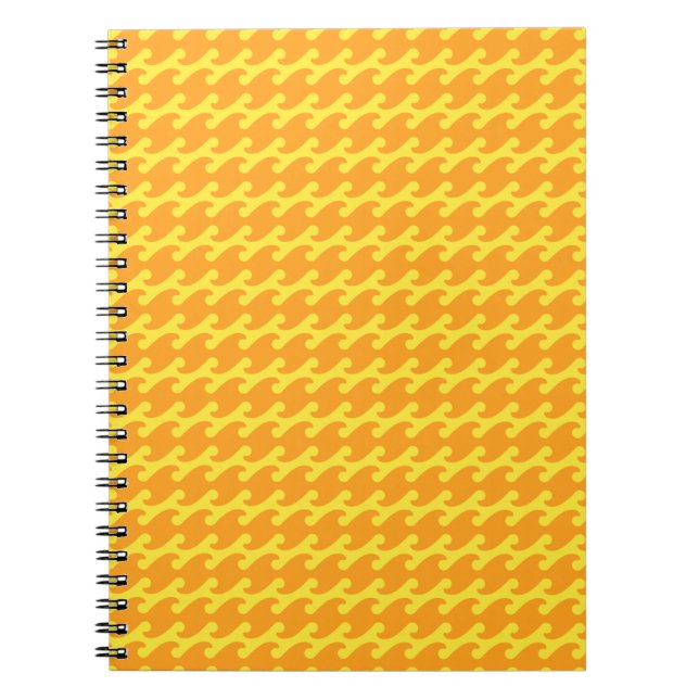Cuaderno Patrón de onda amarillo y naranja (Frente)
