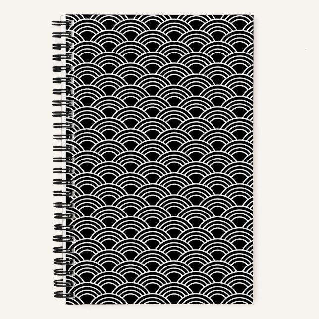 Cuaderno Patrón de onda clásico japonés Seigaiha (Anverso)
