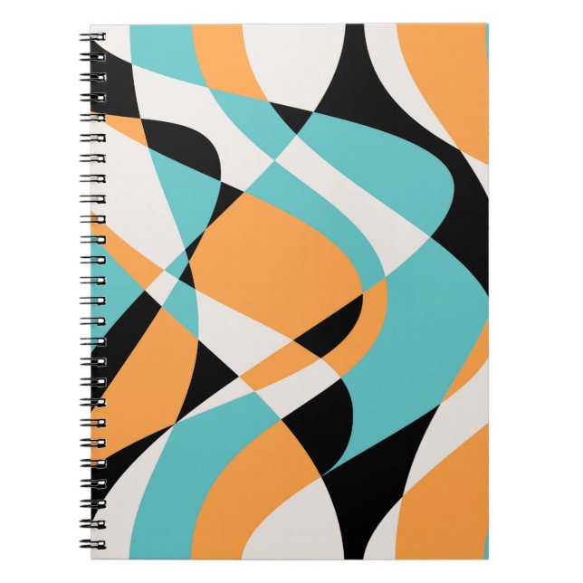 Cuaderno Patrón de ondas abstractas sin inconvenientes. Mag (Frente)