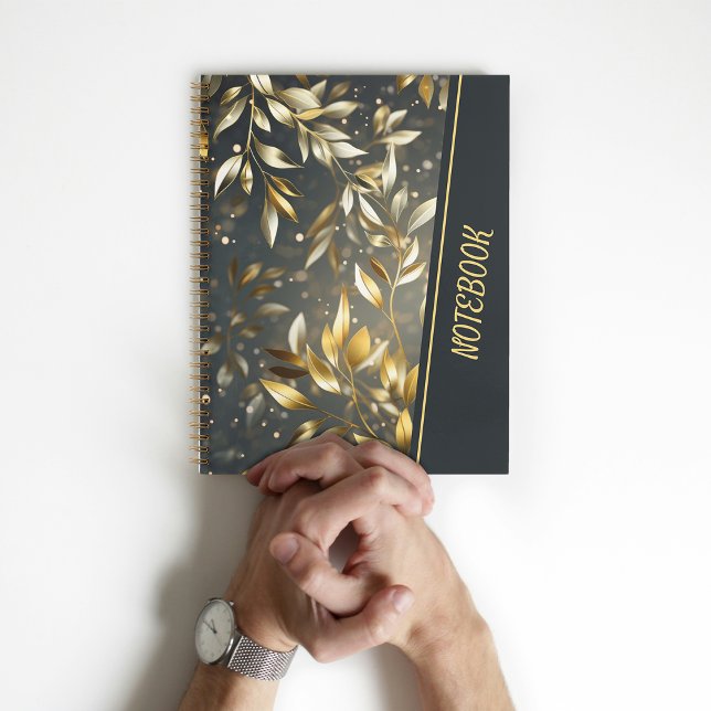 Cuaderno Patrón de oro deja bloc de notas (Subido por el creador)