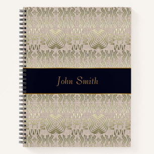 Cuaderno patrón de oro tribal étnico africano.