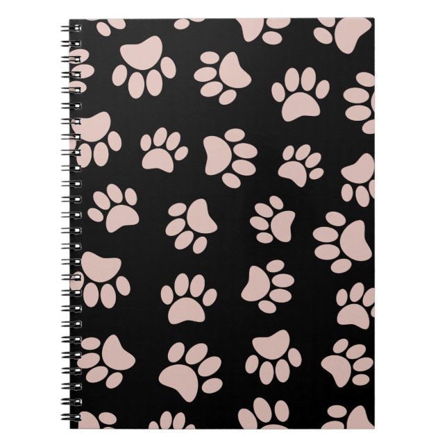 Cuaderno Patrón De Oro Y Papas De Perro Negro Rosa (Frente)