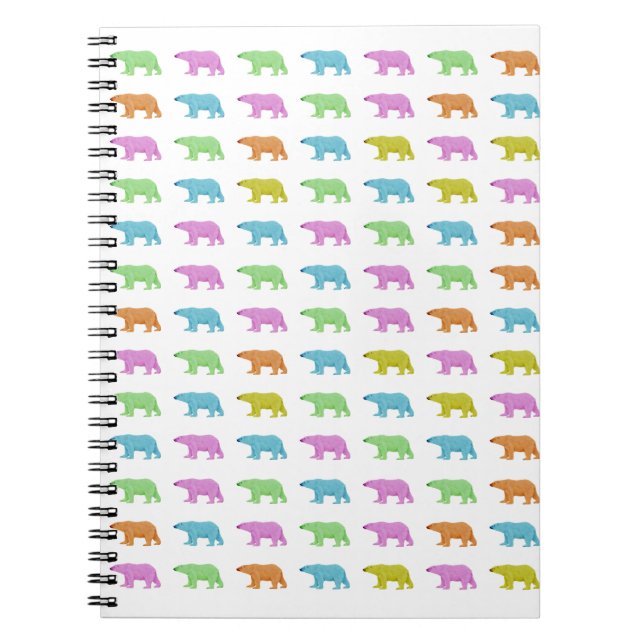 Cuaderno Patrón de oso polar (Frente)