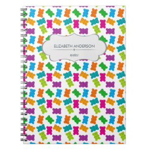 Cuaderno Patrón de osos de goma personalizado