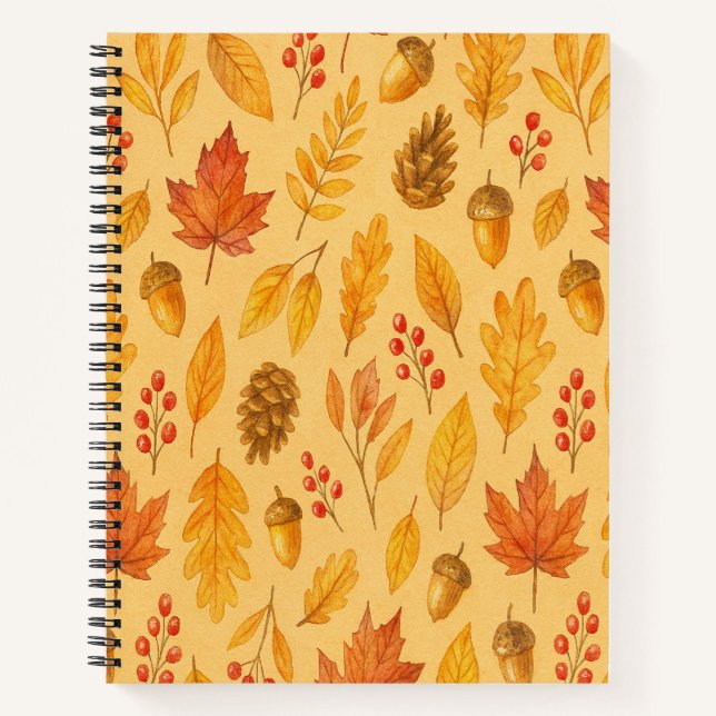 Cuaderno Patrón de otoño natural (Anverso)