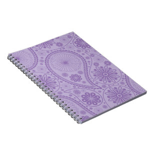 Cuaderno Patrón de paisajes púrpura
