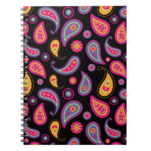 Cuaderno Patrón de Paisley Colorido