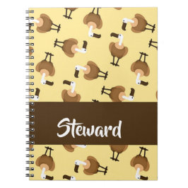 Cuaderno Patrón de pájaro pardo