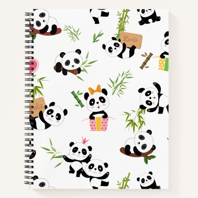 Cuaderno Patrón de Panda (Anverso)