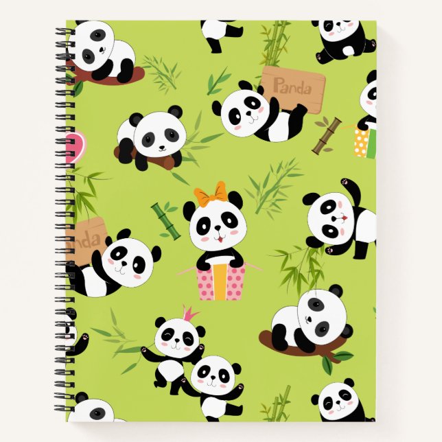 Cuaderno Patrón de Panda 3 (Anverso)