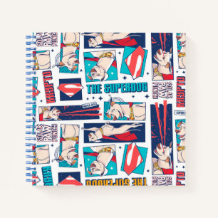 Cuaderno Patrón de panel cómico de Krypto