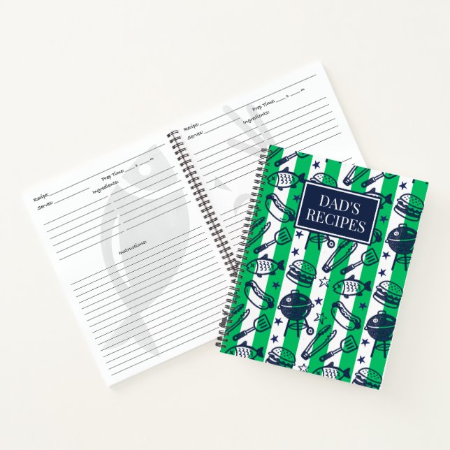 Cuaderno Patrón de Papá Elegante a la Parrilla – Doodles de (Interior)