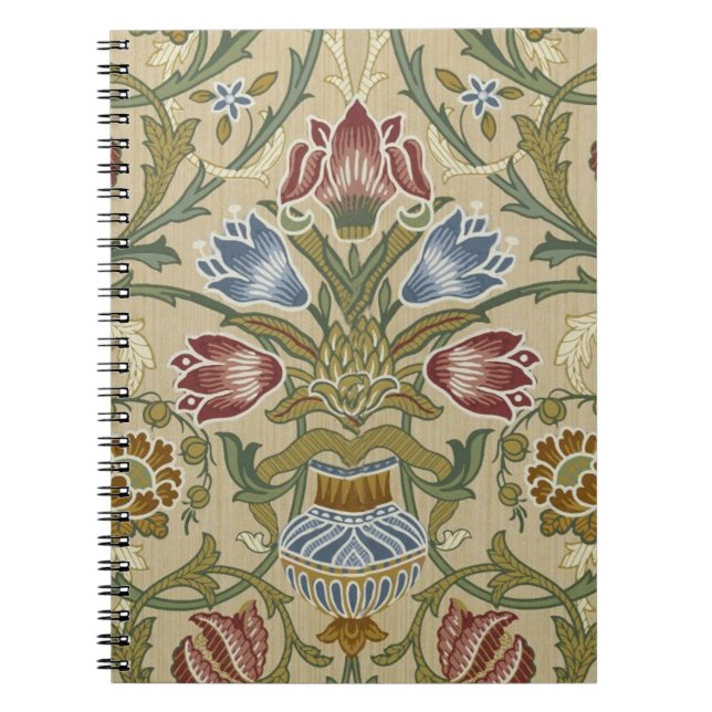 Cuaderno Patrón de papel pintado floral Brocado de William  (Frente)