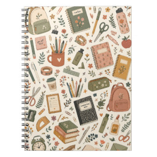Cuaderno Patrón de papelería y suministros escolares acoged