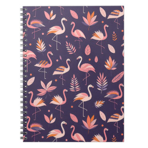 Cuaderno Patrón de paraíso de flamingo