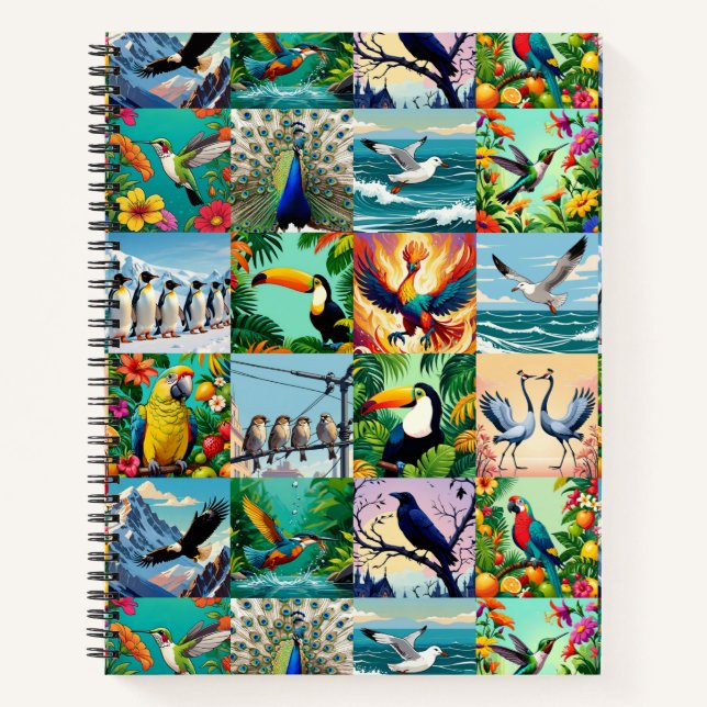 Cuaderno Patrón de parches de aves  (Anverso)