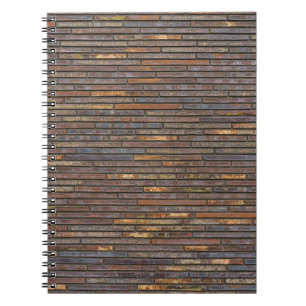 Cuaderno Patrón de pared de ladrillo delgado industrial mod