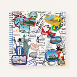 Cuaderno Patrón de pasaporte mundial