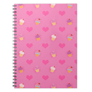 Cuaderno Patrón de pastel rosa