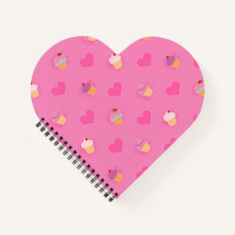 Cuaderno Patrón de pastel rosa