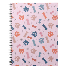 Cuaderno patrón de pata de perro