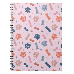 Cuaderno patrón de pata de perro