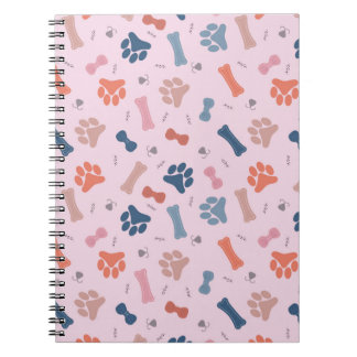 Cuaderno patrón de pata de perro