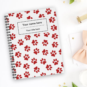 Cuaderno Patrón De Patas, Patas De Perro, Patas De Gatos, P