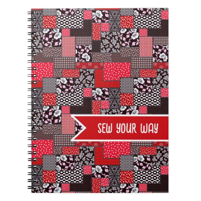 Cuaderno Patrón de patchwork vintage (Frente)