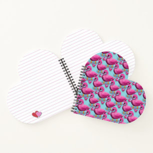 Cuaderno Patrón de pato rosa Kawaii – Maxi estético adorabl