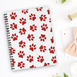 Cuaderno Patrón De Paws, Paws De Perro, Papas Rojas