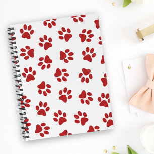 Cuaderno Patrón De Paws, Paws De Perro, Papas Rojas