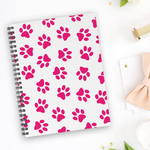 Cuaderno Patrón De Paws, Paws De Perro, Paws Rosados