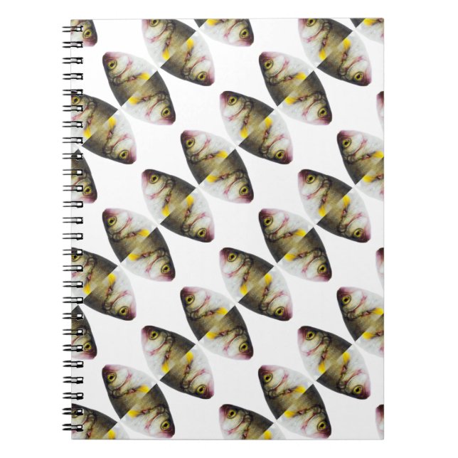 Cuaderno Patrón de peces abstracto (Frente)
