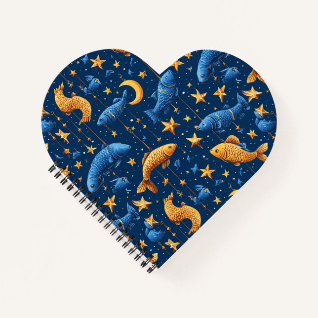 Cuaderno Patrón de peces coloridos (Anverso)