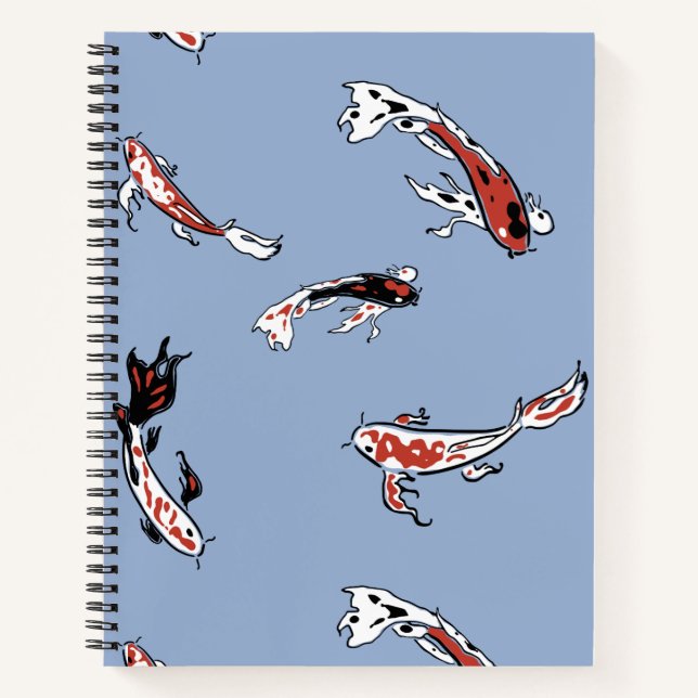 Cuaderno Patrón de peces Koi Carp (Anverso)